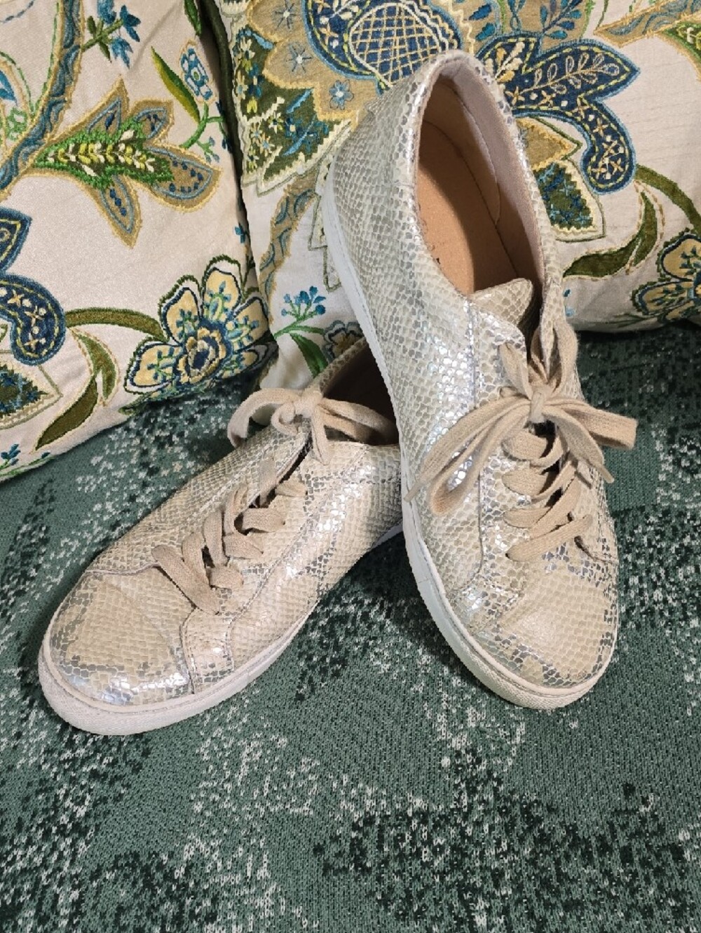 Womens Snake-Print Sneakers by Urban Sports by J/Slides